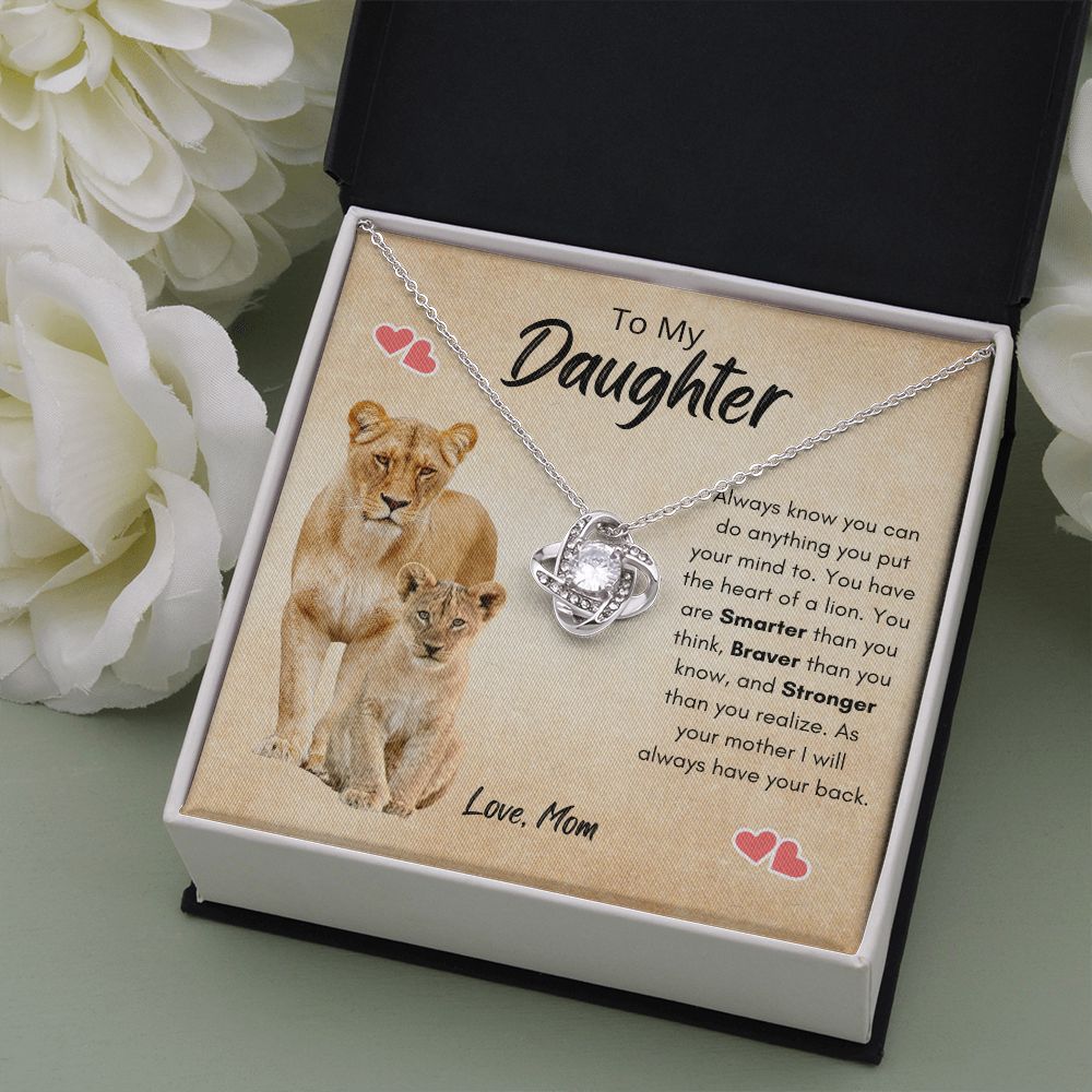 To My Daughter | Love Knot Necklace | Necklace For Daughter