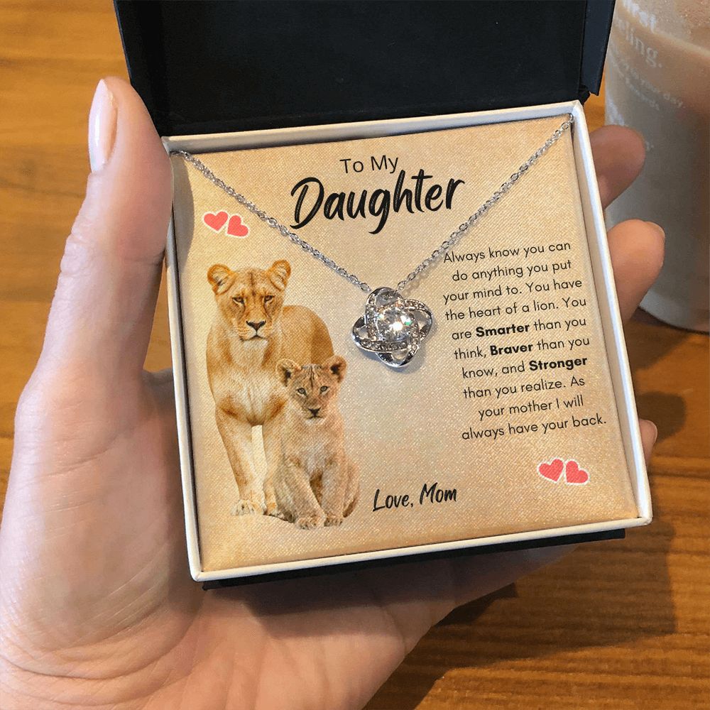 To My Daughter | Love Knot Necklace | Necklace For Daughter