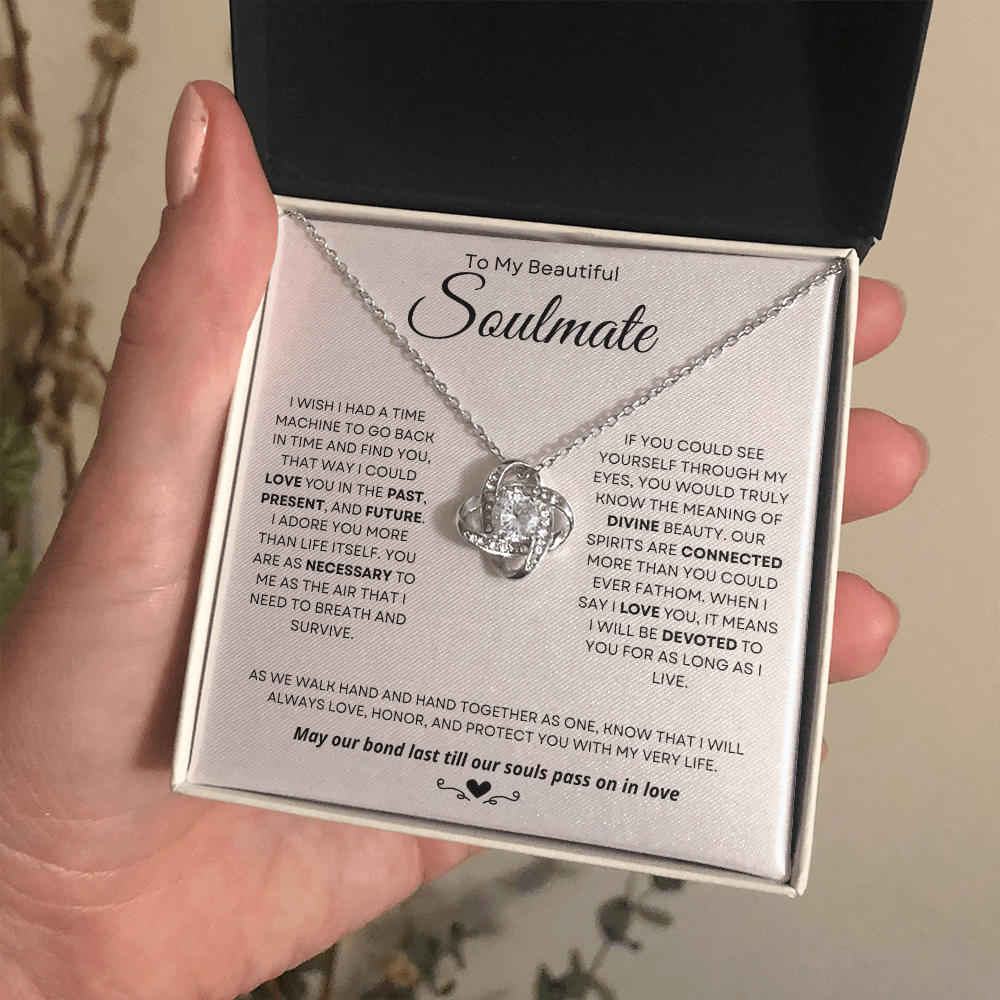 TO MY SOULMATE |  Love Knot Necklace | Necklace For That Special one