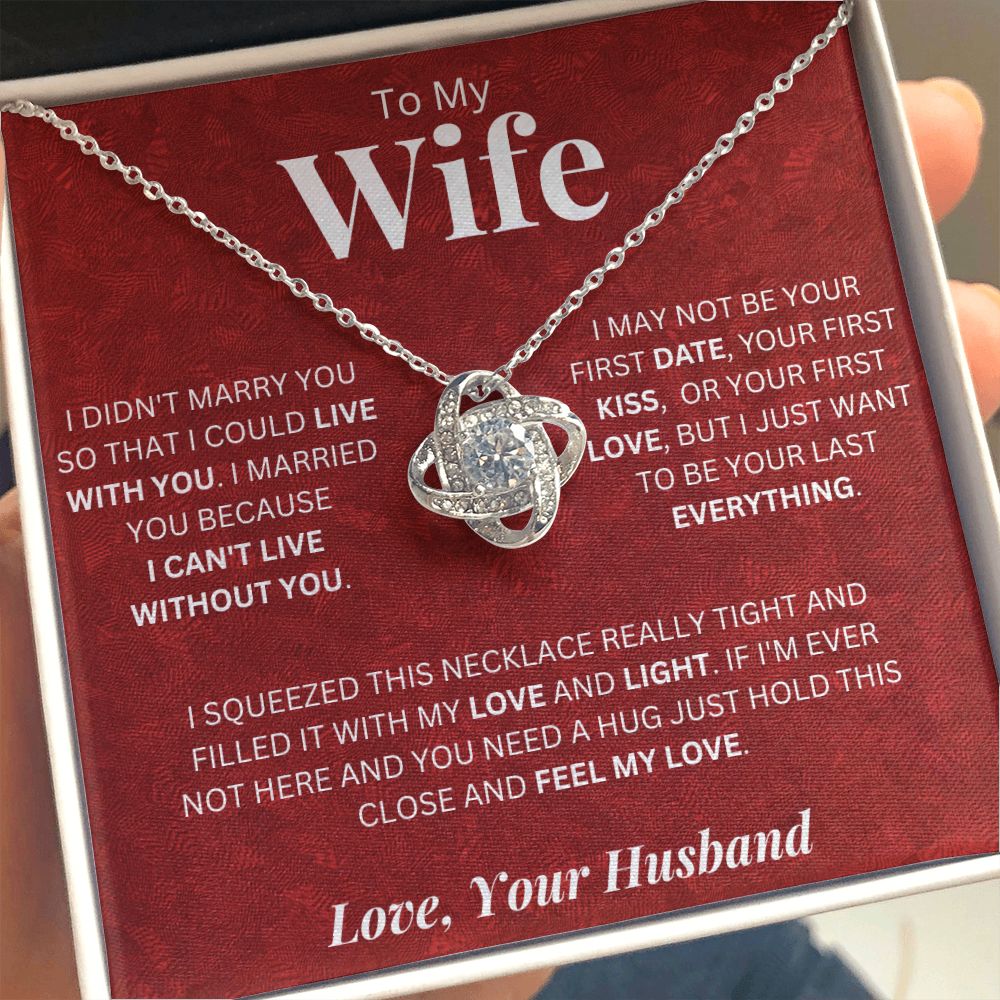 To My Wife | Love Knot Necklace | Necklace For Wife
