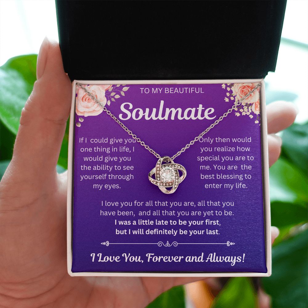 To My Beautiful Soulmate | Love Knot Necklace | Necklace For Soulmate