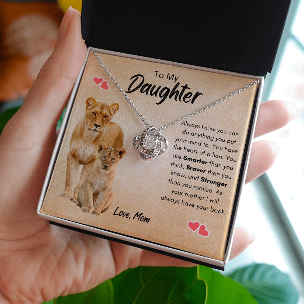 To My Daughter | Love Knot Necklace | Necklace For Daughter