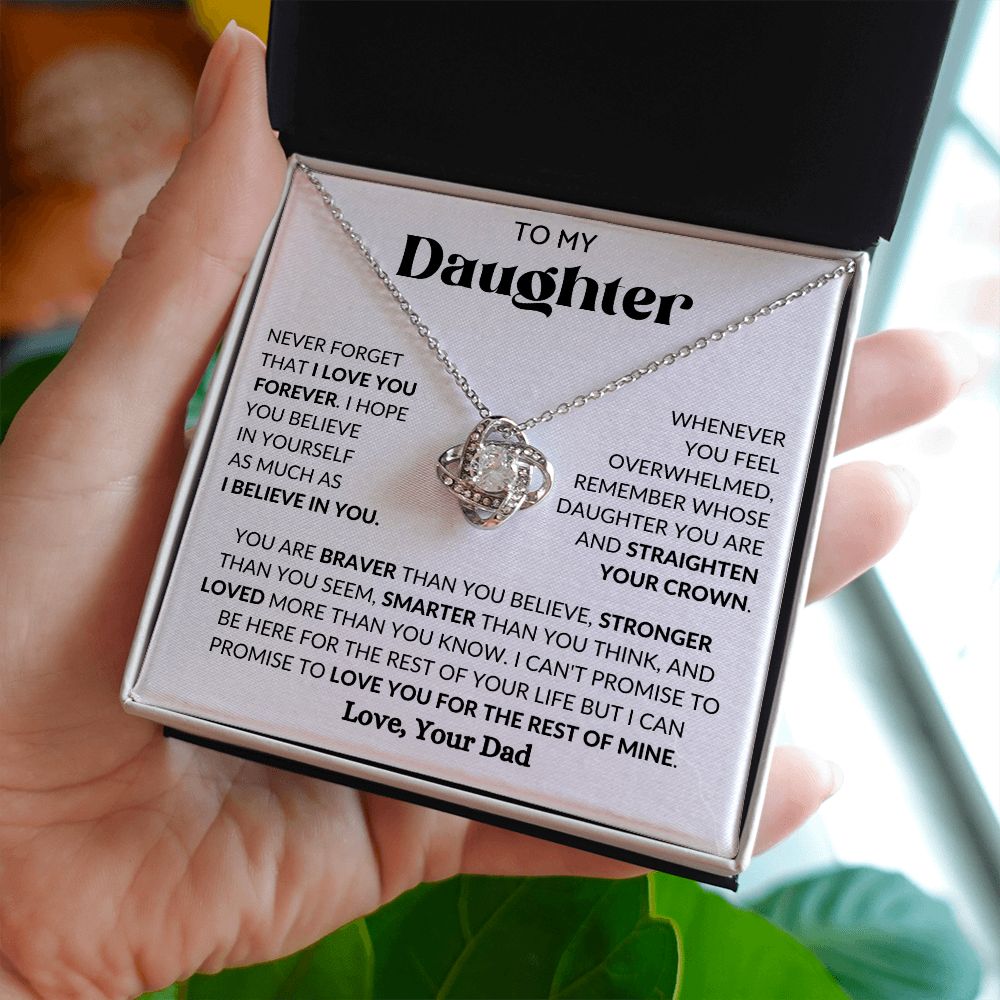 To My Daughter | Love Knot Necklace | Necklace For Daughter