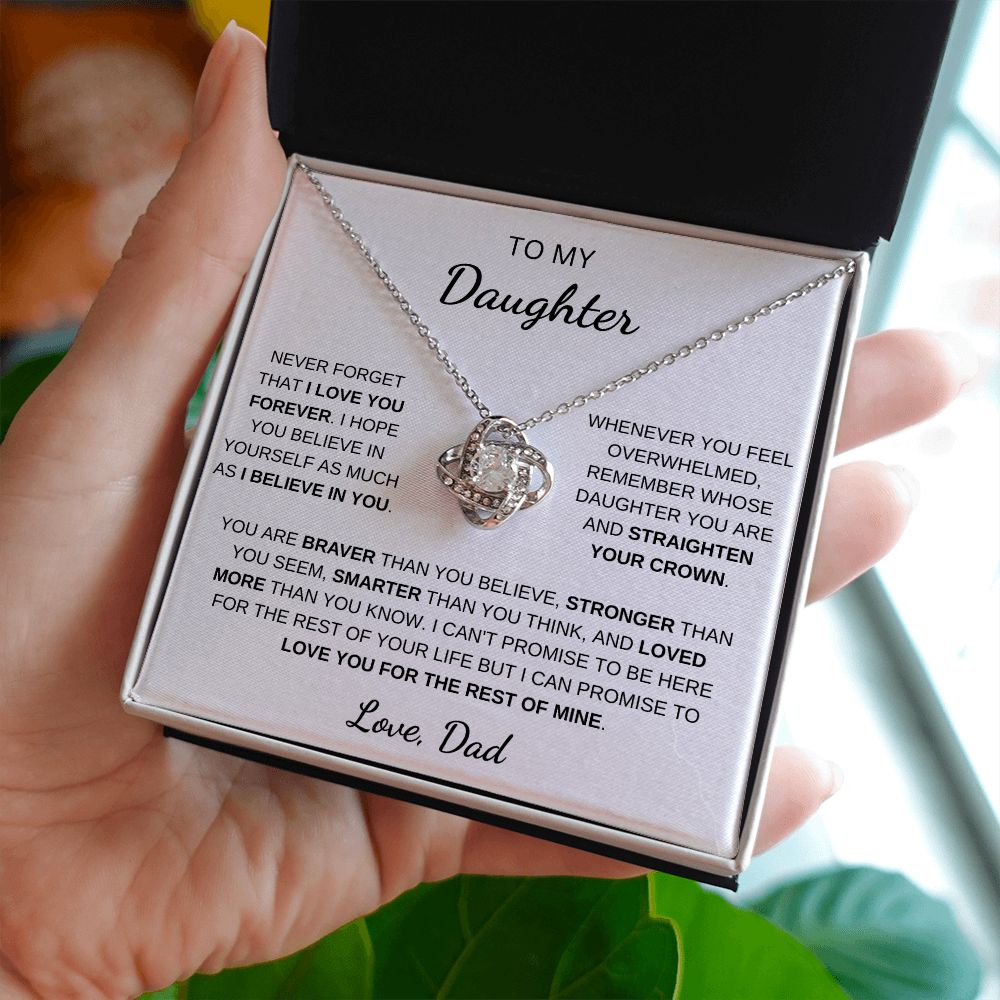 To My Daughter | Love Knot Necklace | Necklace For Daughter