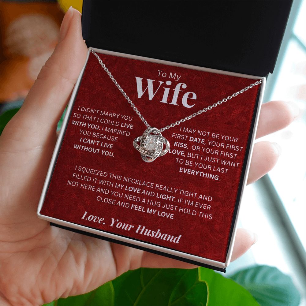 To My Wife | Love Knot Necklace | Necklace For Wife
