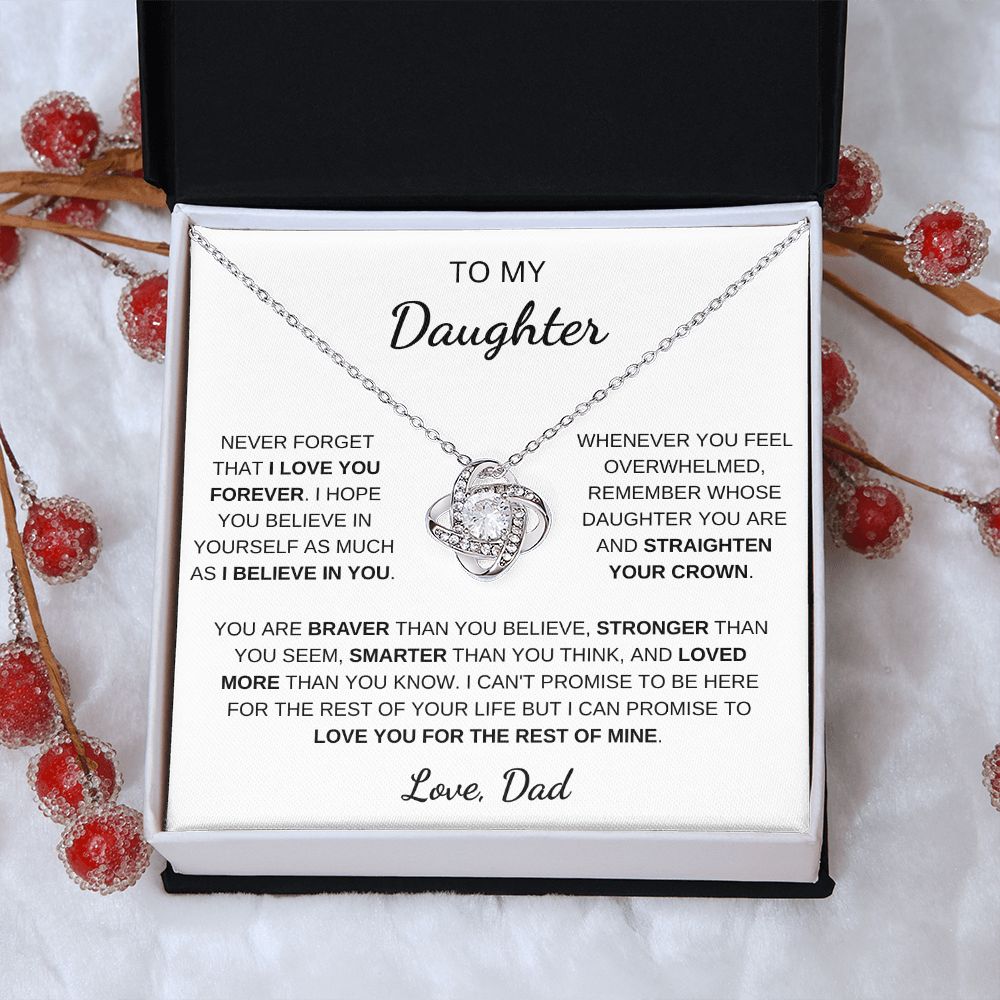 To My Daughter | Love Knot Necklace | Necklace For Daughter