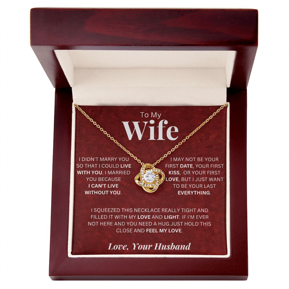To My Wife | Love Knot Necklace | Necklace For Wife