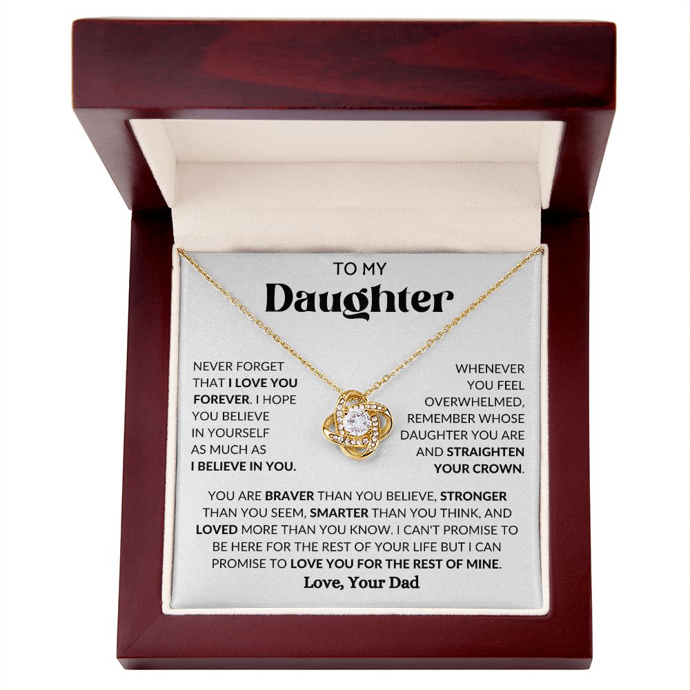 To My Daughter | Love Knot Necklace | Necklace For Daughter