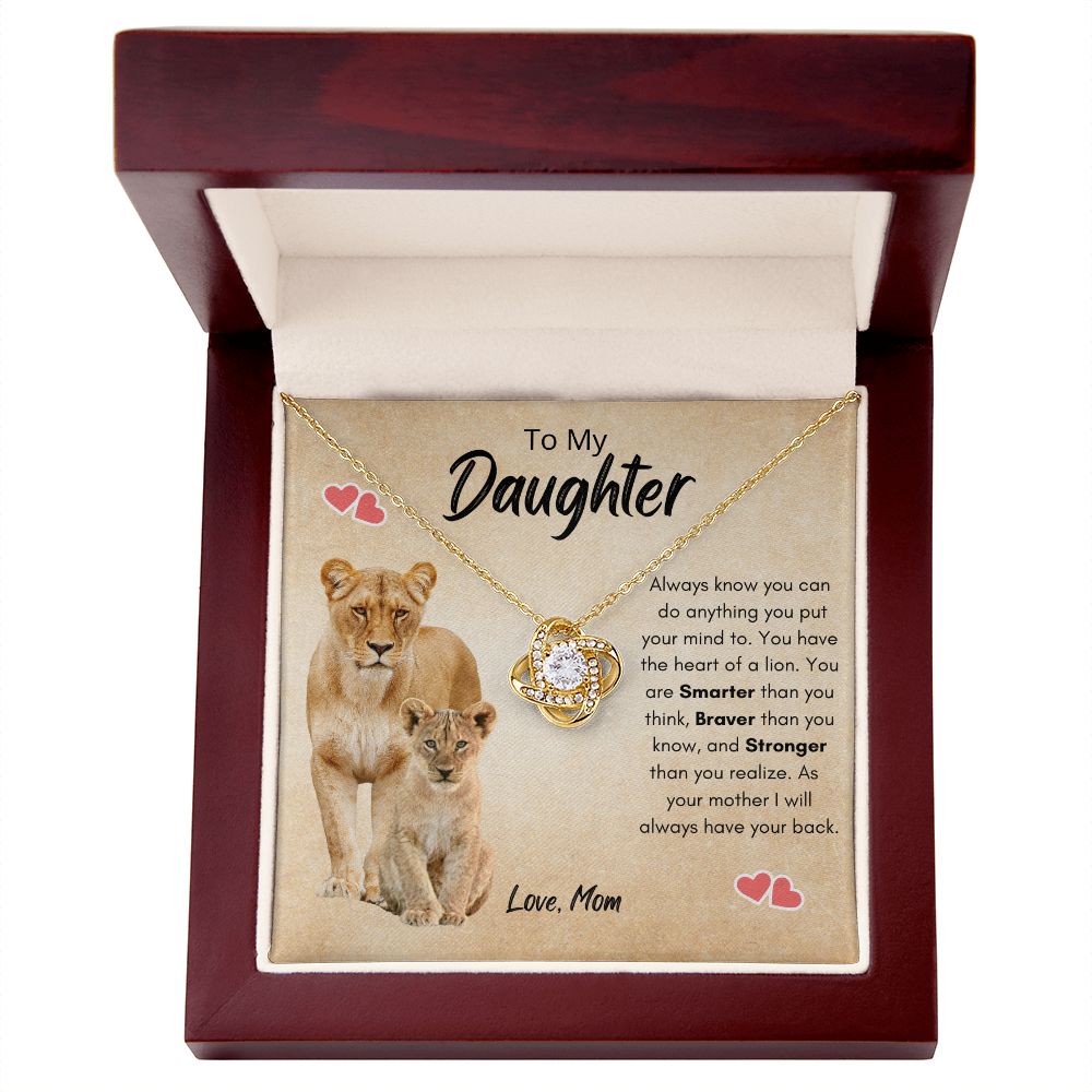 To My Daughter | Love Knot Necklace | Necklace For Daughter