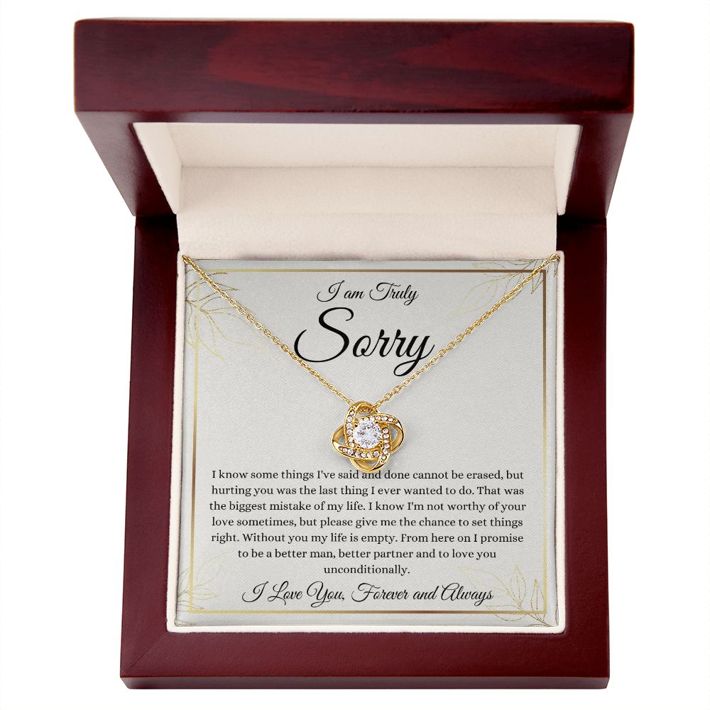 I am Sorry | Love Knot Necklace | Necklace For Forgiveness