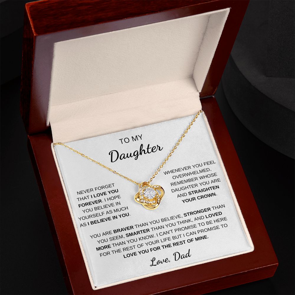 To My Daughter | Love Knot Necklace | Necklace For Daughter