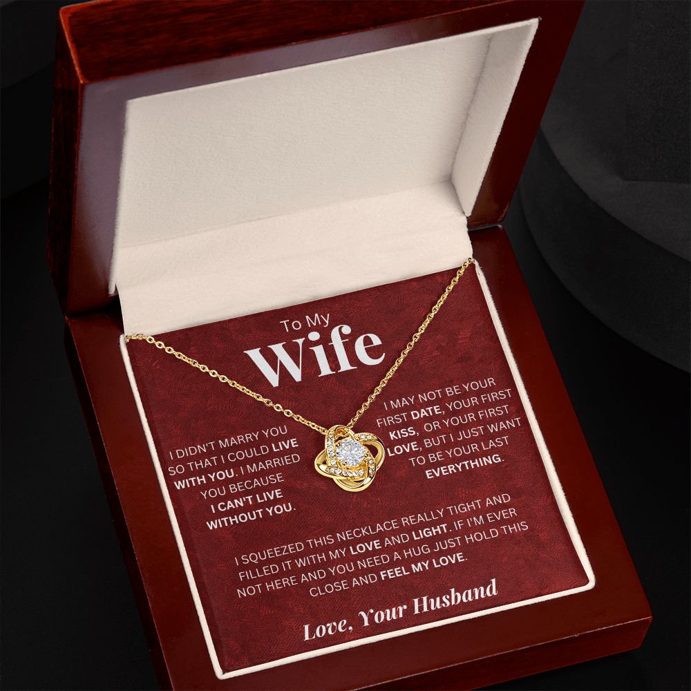 To My Wife | Love Knot Necklace | Necklace For Wife