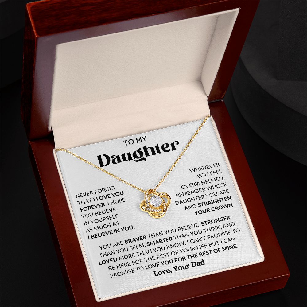 To My Daughter | Love Knot Necklace | Necklace For Daughter