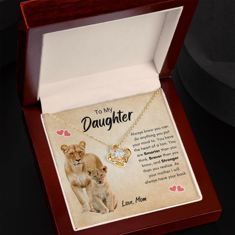 To My Daughter | Love Knot Necklace | Necklace For Daughter