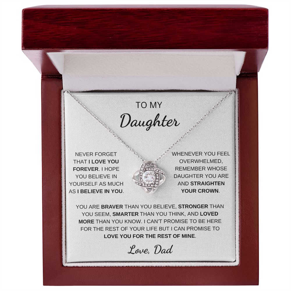 To My Daughter | Love Knot Necklace | Necklace For Daughter