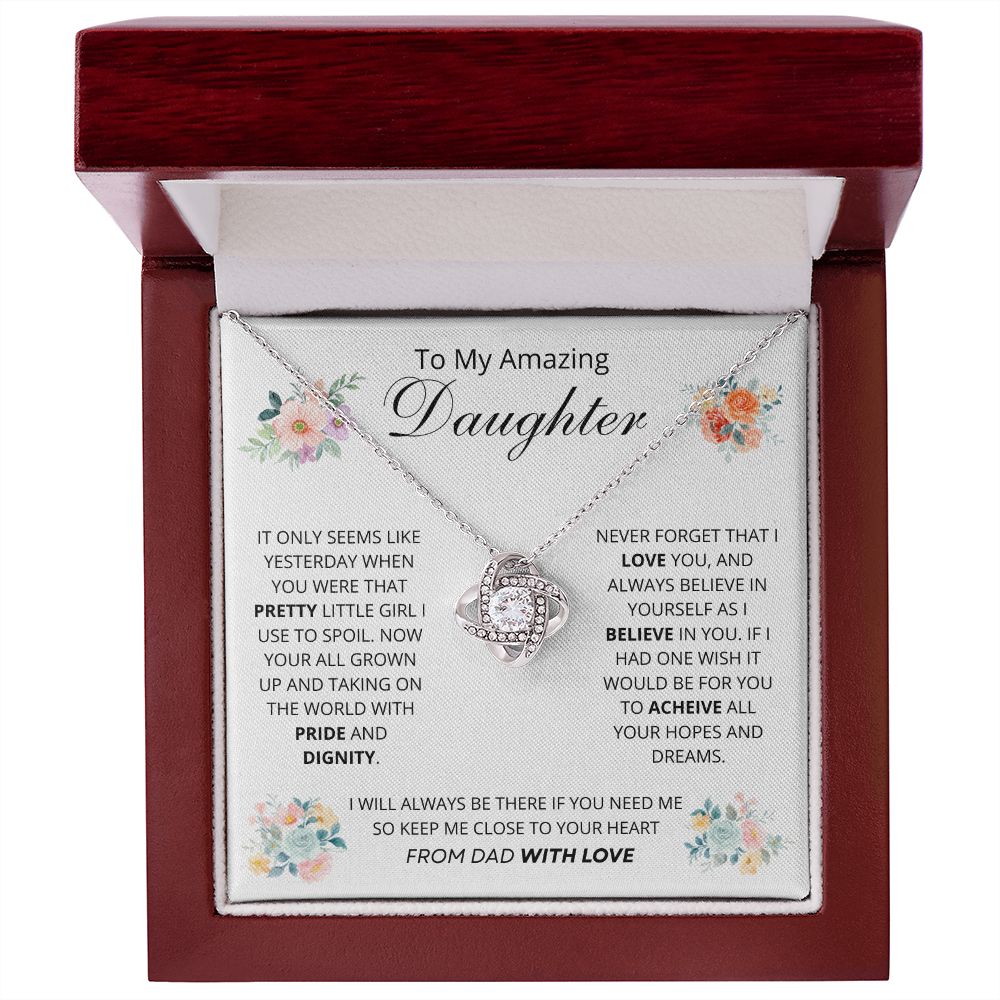 To My Amazing Daughter | Love Knot Necklace | Necklace For Daughter