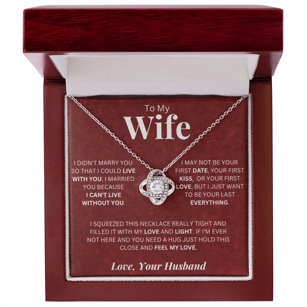 To My Wife | Love Knot Necklace | Necklace For Wife