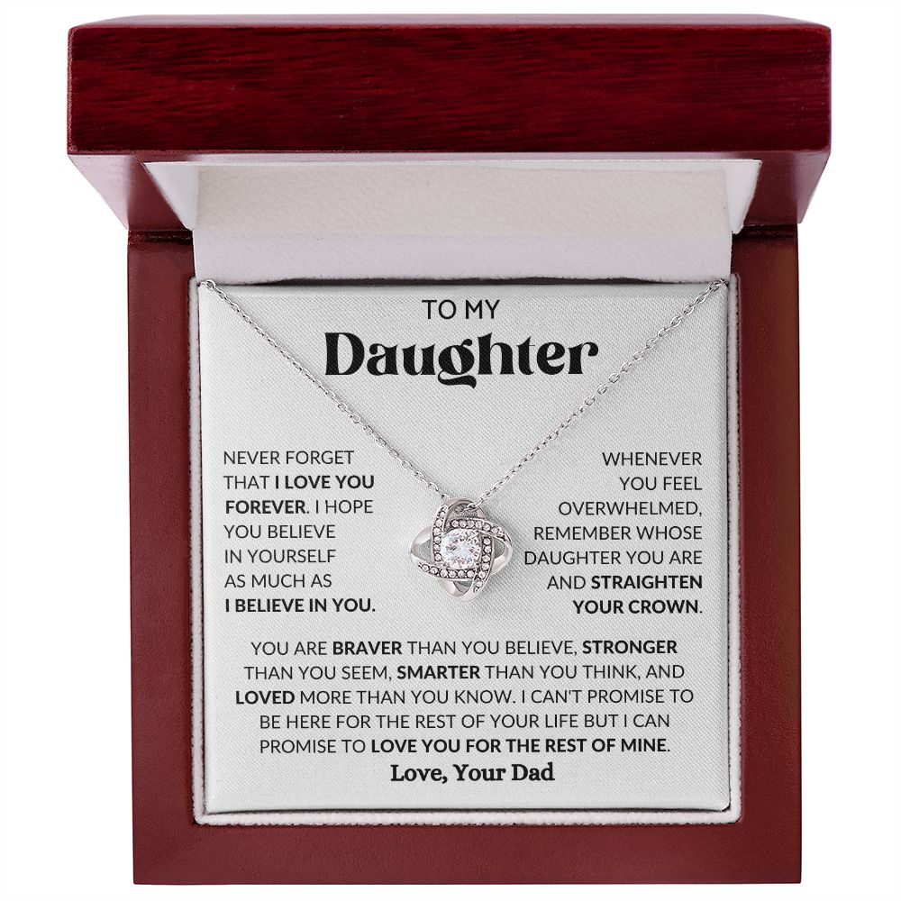 To My Daughter | Love Knot Necklace | Necklace For Daughter