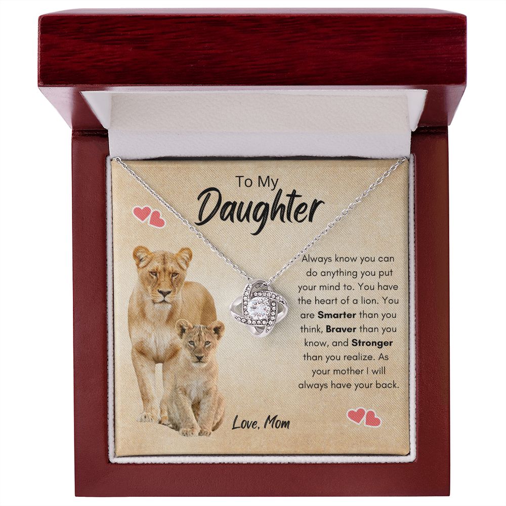 To My Daughter | Love Knot Necklace | Necklace For Daughter