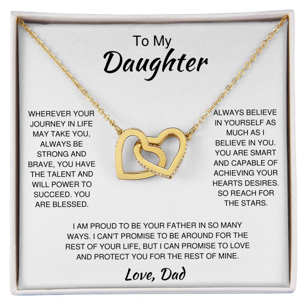 To My Daughter | Interlocking Hearts | Necklace For Daughter