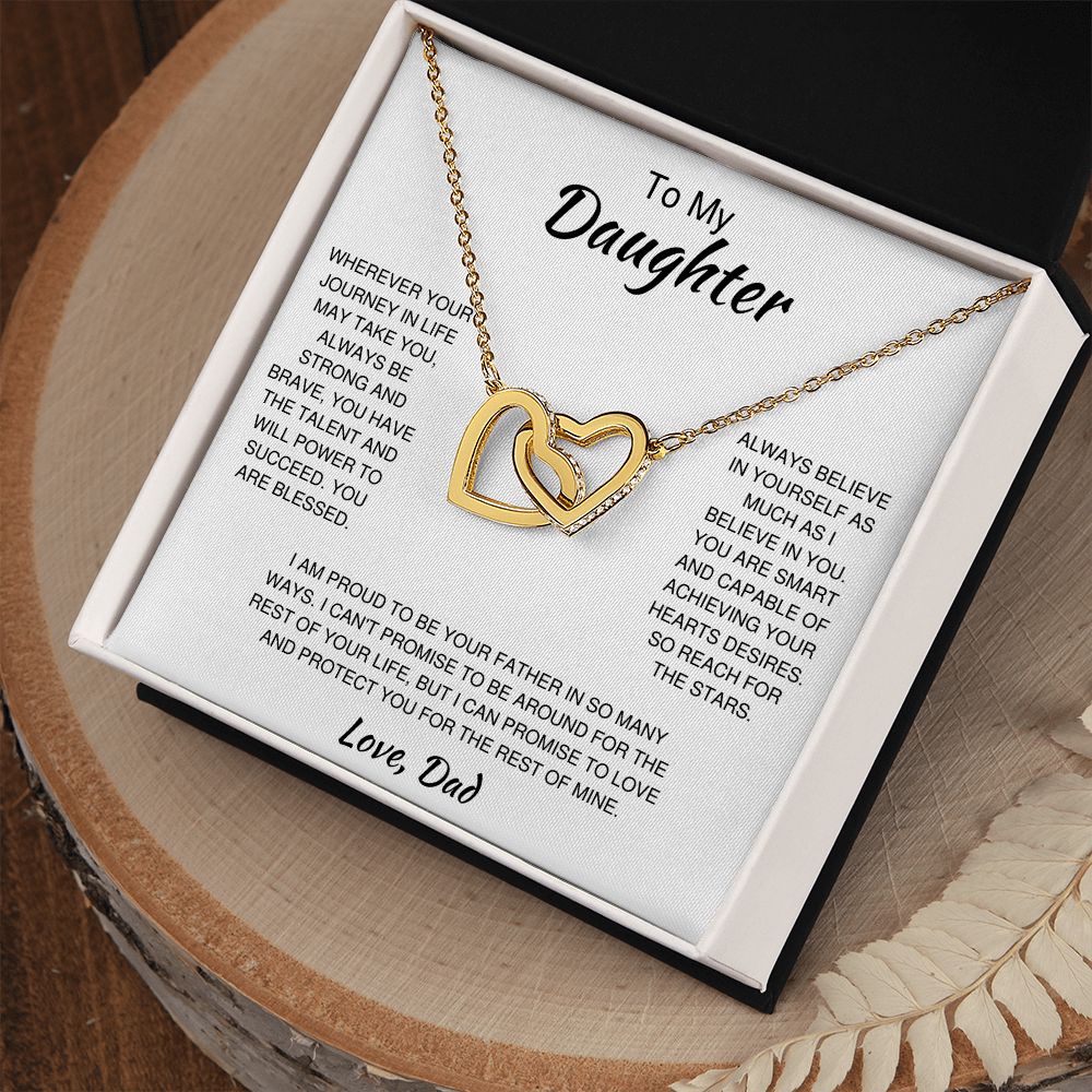 To My Daughter | Interlocking Hearts | Necklace For Daughter