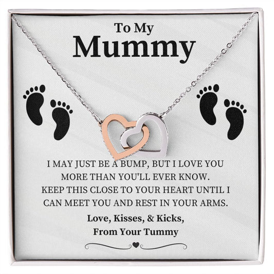 To My Mummy | Can't Wait To Meet You | Interlocking Hearts | Gift For Mom