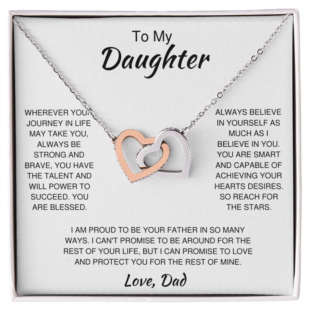 To My Daughter | Interlocking Hearts | Necklace For Daughter