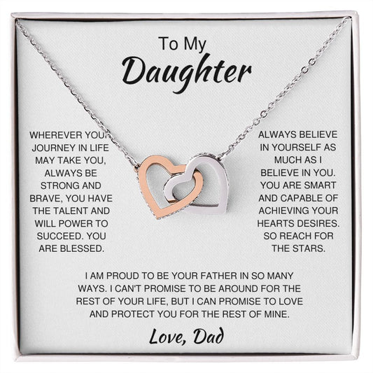 To My Daughter | Interlocking Hearts | Necklace For Daughter