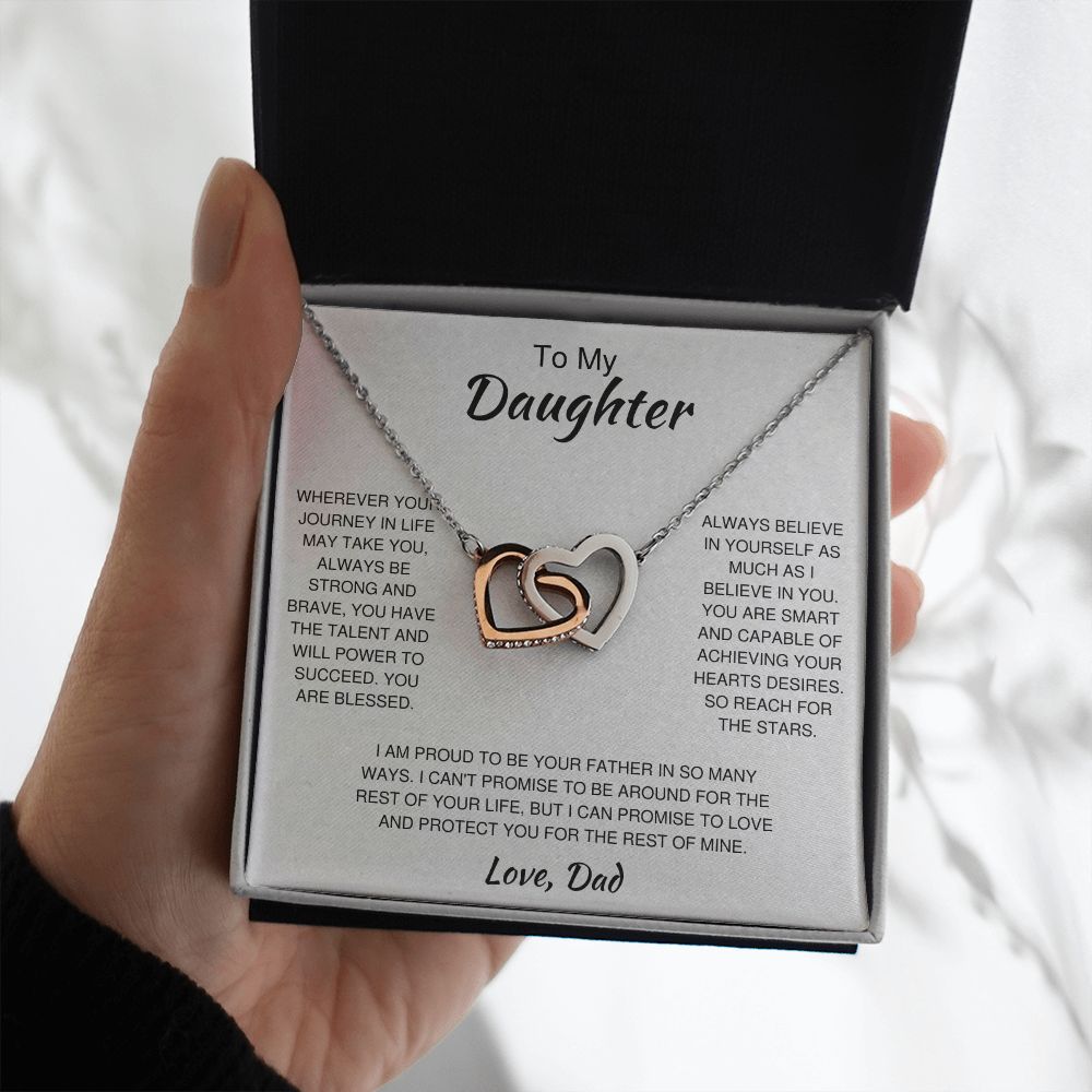 To My Daughter | Interlocking Hearts | Necklace For Daughter