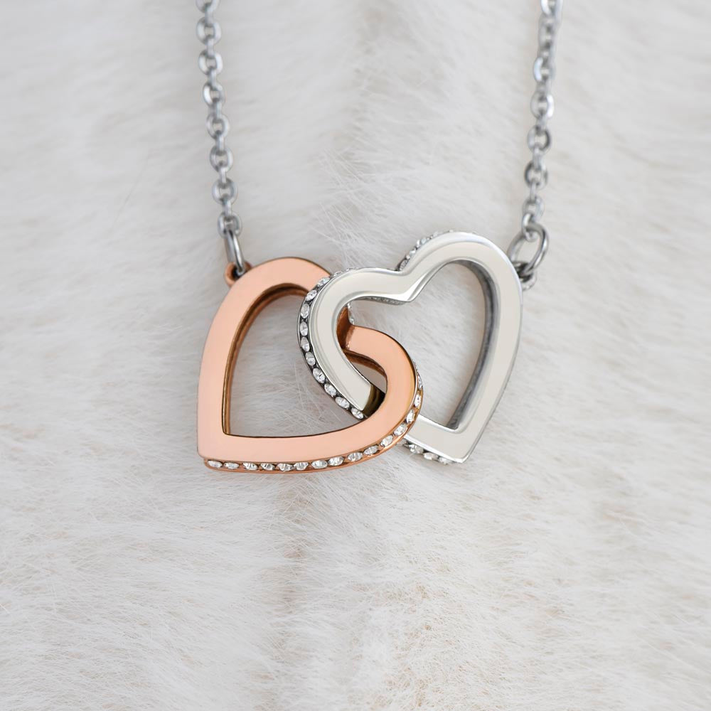 To My Granddaughter | Necklace For Granddaughter | Interlocking Hearts