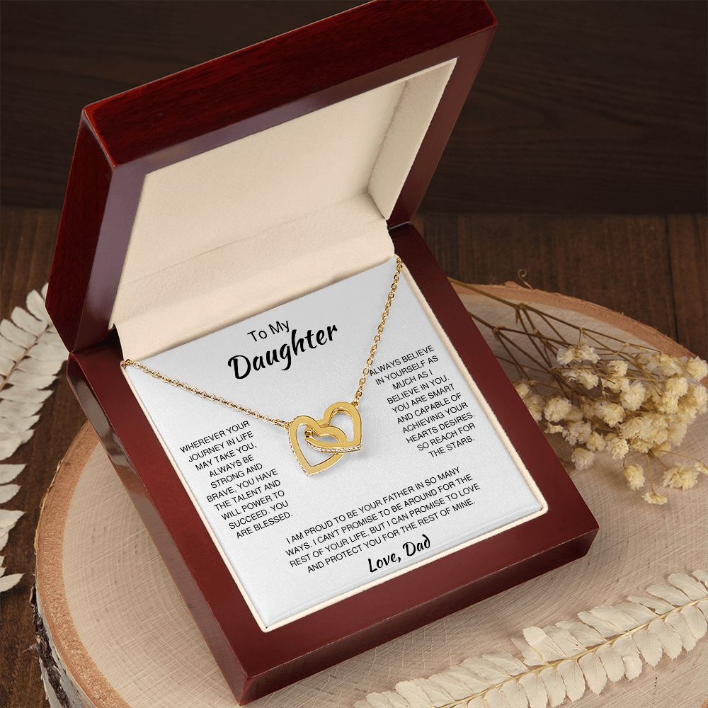 To My Daughter | Interlocking Hearts | Necklace For Daughter
