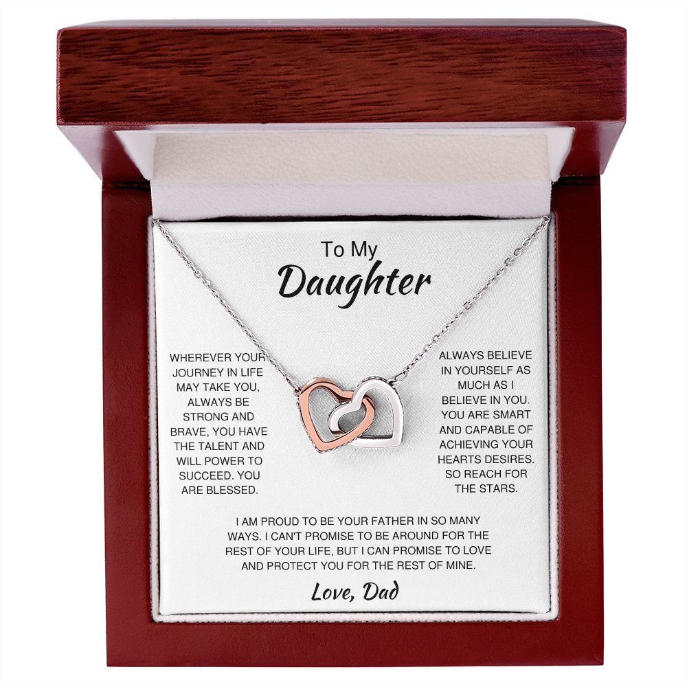To My Daughter | Interlocking Hearts | Necklace For Daughter