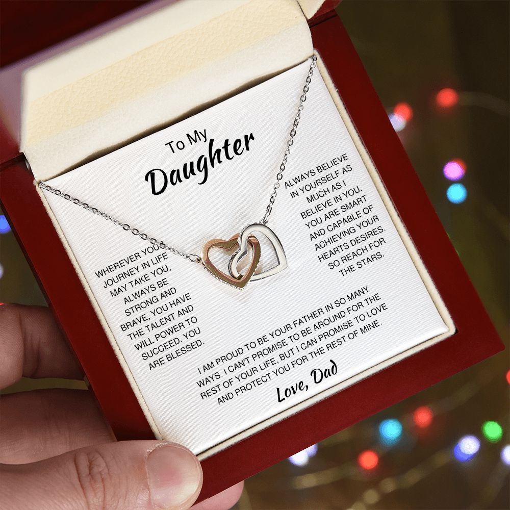 To My Daughter | Interlocking Hearts | Necklace For Daughter