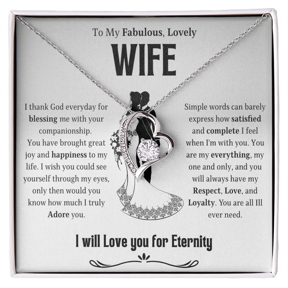 To My Lovely Wife | Forever Love Necklace | Necklace For Wife
