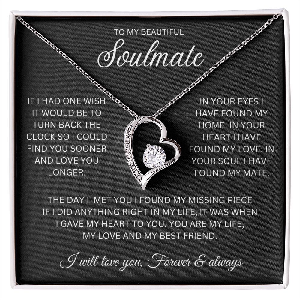 To My Beautiful Soulmate | Forever Love Necklace | Necklace For Soulmate