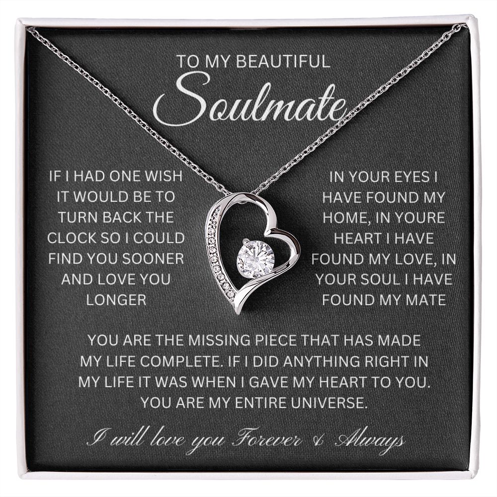 To My Beautiful Soulmate | Forever Love Necklace | Necklace For Soulmate