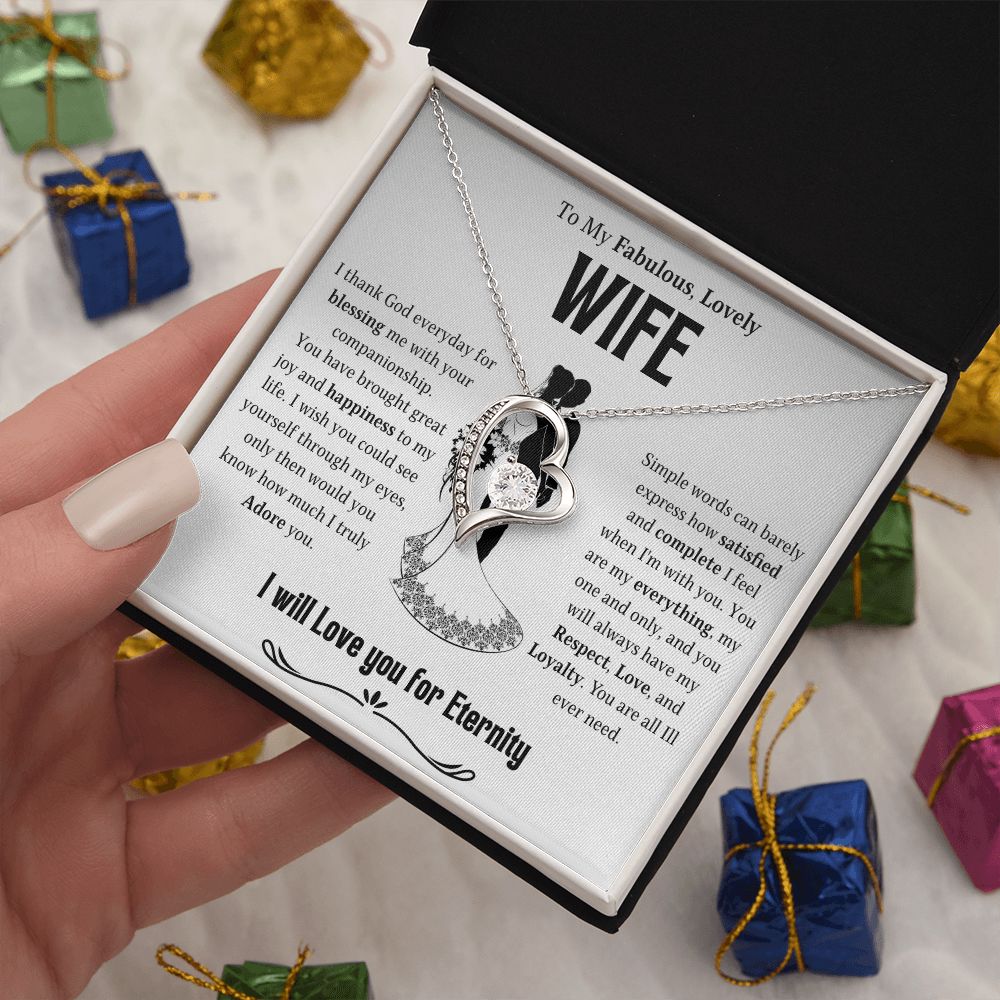 To My Lovely Wife | Forever Love Necklace | Necklace For Wife