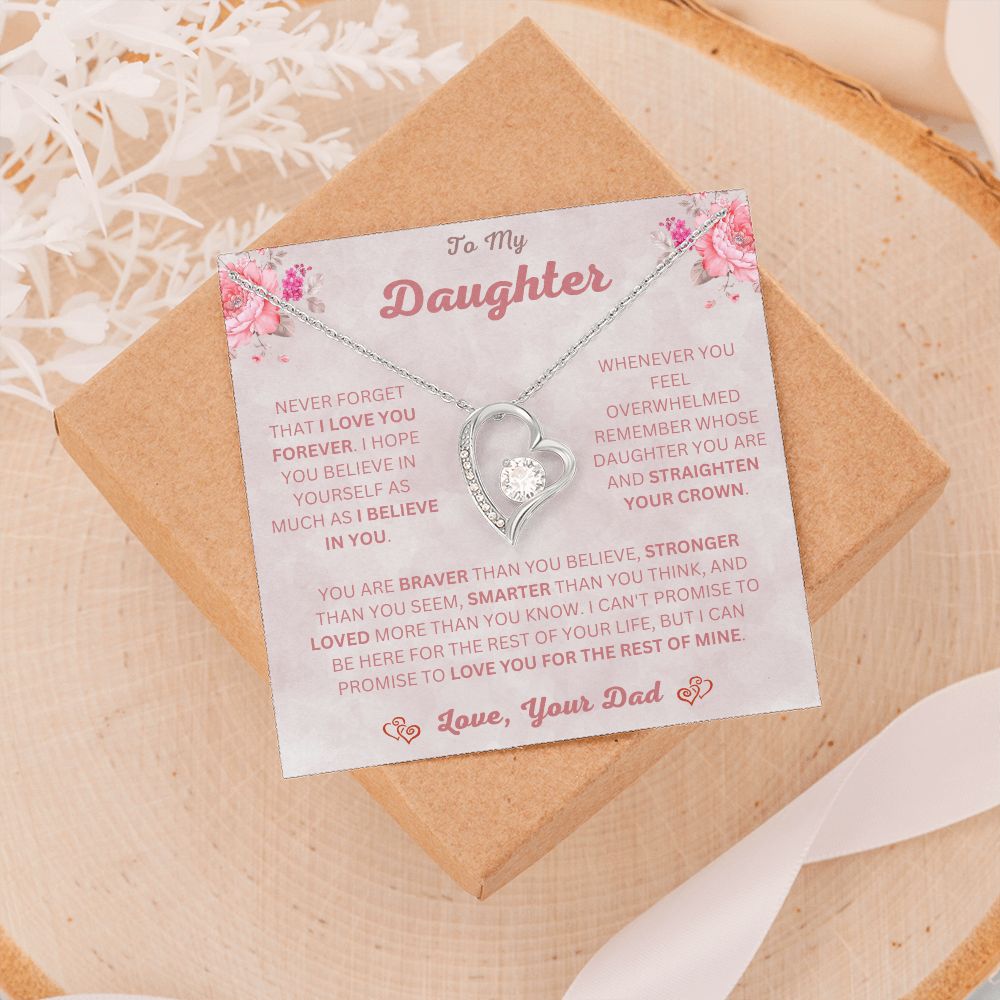 To My Daughter | Forever Love Necklace | Necklace For Daughter