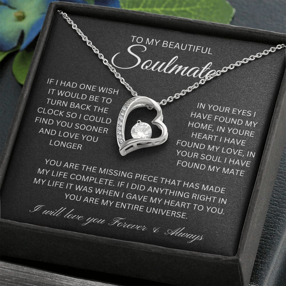 To My Beautiful Soulmate | Forever Love Necklace | Necklace For Soulmate