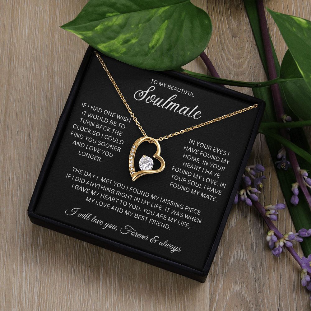 To My Beautiful Soulmate | Forever Love Necklace | Necklace For Soulmate