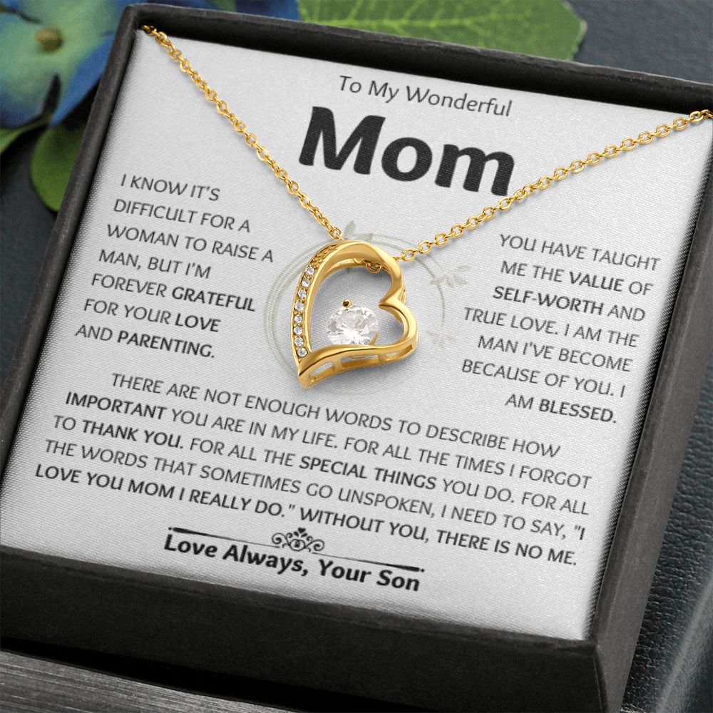 To My Wonderful Mom |  Forever Love Necklace | For All The Special Things You Do