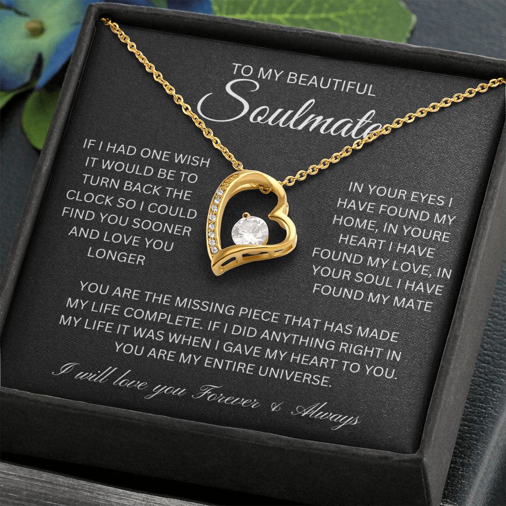 To My Beautiful Soulmate | Forever Love Necklace | Necklace For Soulmate