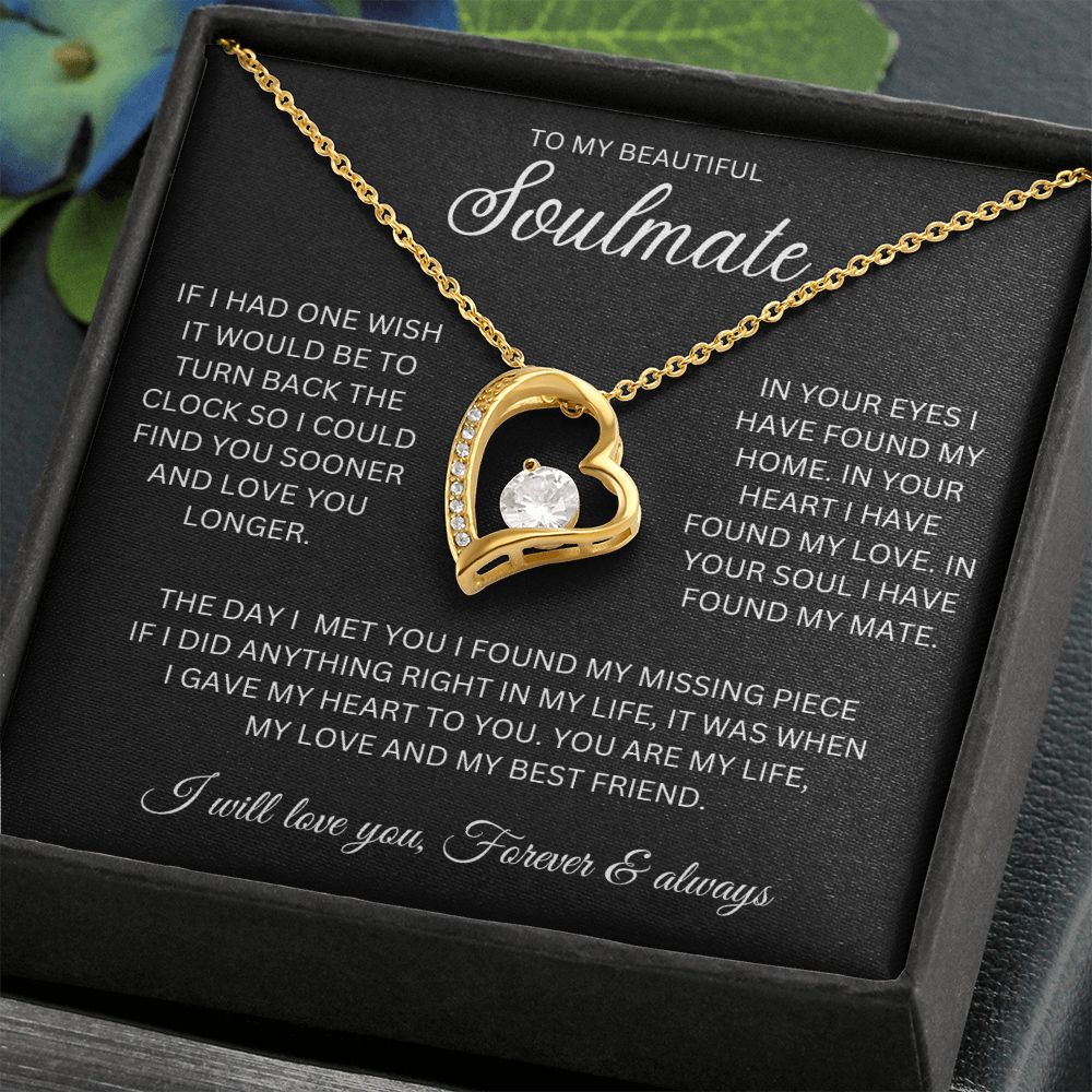 To My Beautiful Soulmate | Forever Love Necklace | Necklace For Soulmate