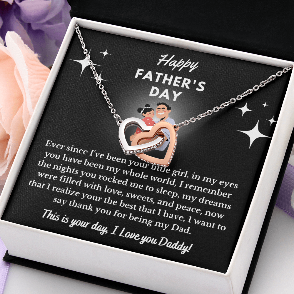 HAPPY FATHERS DAY | Interlocking Hearts Necklace